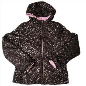 London Fog Girls Big Kids Reversible puffer Jacket large 14 16 children clothing
